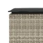 Banco jardín con cojín ratán sintético gris claro 110x40x44cm de , Bancos de jardín - Ref: Foro24-4104150, Precio: 104,56 €, ...