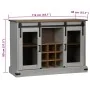 Aparador HALDEN 2 puertas correderas blanco 112x40x80 cm by , Sideboards - Ref: Foro24-4018426, Price: 278,18 €, Discount: %
