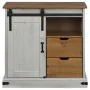 Aparador HALDEN con puerta corredera blanco 80x40x80 cm de , Aparadores - Ref: Foro24-4018418, Precio: 202,66 €, Descuento: %