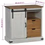 Aparador HALDEN con puerta corredera blanco 80x40x80 cm de , Aparadores - Ref: Foro24-4018418, Precio: 202,66 €, Descuento: %