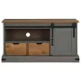 Mueble de TV HALDEN con puerta corredera gris 110x40x60 cm by , TV Furniture - Ref: Foro24-4018411, Price: 209,52 €, Discount: %
