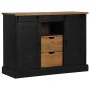 Aparador HALDEN 2 puertas correderas negro 112x40x80 cm by , Sideboards - Ref: Foro24-4018432, Price: 274,59 €, Discount: %