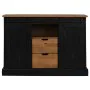 Aparador HALDEN 2 puertas correderas negro 112x40x80 cm by , Sideboards - Ref: Foro24-4018432, Price: 274,59 €, Discount: %