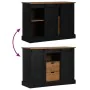 Aparador HALDEN 2 puertas correderas negro 112x40x80 cm by , Sideboards - Ref: Foro24-4018432, Price: 274,59 €, Discount: %