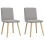 Sillas de comedor 2 uds tela gris nube de , Sillas de comedor - Ref: Foro24-4101130, Precio: 103,64 €, Descuento: %