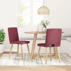 Sillas de comedor 2 unidades tela rojo tinto by , dining chairs - Ref: Foro24-4101124, Price: 103,64 €, Discount: %