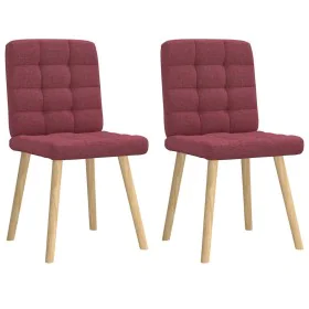 Sillas de comedor 2 unidades tela rojo tinto von , Essstühle - Ref: Foro24-4101094, Preis: 105,11 €, Rabatt: %