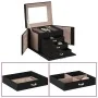 Joyero de 4 niveles con espejo y cerradura 22,5x17,5x16,5 cm by , Jewelry stands - Ref: Foro24-4103561, Price: 35,16 €, Disco...
