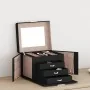 Joyero de 4 niveles con espejo y cerradura 22,5x17,5x16,5 cm by , Jewelry stands - Ref: Foro24-4103561, Price: 35,16 €, Disco...