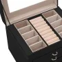 Joyero de 4 niveles con espejo y cerradura 22,5x17,5x16,5 cm by , Jewelry stands - Ref: Foro24-4103561, Price: 35,16 €, Disco...