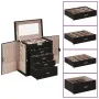 Joyero de 5 niveles con espejo y cerradura negro by , Jewelry stands - Ref: Foro24-4103563, Price: 56,45 €, Discount: %