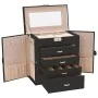 Joyero de 5 niveles con espejo y cerradura negro by , Jewelry stands - Ref: Foro24-4103563, Price: 56,45 €, Discount: %