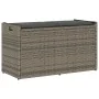 Banco de almacenaje con cojín gris 100 cm ratán sintético by , garden benches - Ref: Foro24-4104062, Price: 133,66 €, Discoun...