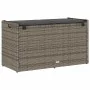 Banco de almacenaje con cojín gris 100 cm ratán sintético by , garden benches - Ref: Foro24-4104062, Price: 133,66 €, Discoun...