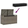 Banco de almacenaje con cojín gris 100 cm ratán sintético by , garden benches - Ref: Foro24-4104062, Price: 133,66 €, Discoun...