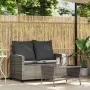 Sofá jardín de 2 plazas con cojín y mesa gris ratán sintético by , Outdoor sofas - Ref: Foro24-4103847, Price: 206,75 €, Disc...