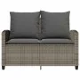 Sofá jardín de 2 plazas con cojín y mesa gris ratán sintético by , Outdoor sofas - Ref: Foro24-4103847, Price: 206,75 €, Disc...