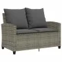 Sofá jardín de 2 plazas con cojín y mesa gris ratán sintético by , Outdoor sofas - Ref: Foro24-4103847, Price: 206,75 €, Disc...