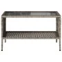 Sofá jardín de 2 plazas con cojín y mesa gris ratán sintético by , Outdoor sofas - Ref: Foro24-4103847, Price: 206,75 €, Disc...