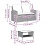 Sofá jardín de 2 plazas con cojín y mesa gris ratán sintético by , Outdoor sofas - Ref: Foro24-4103847, Price: 206,75 €, Disc...