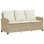 Sofá jardín de 3 plazas con cojín y mesa beige ratán sintético von , Outdoor-Sofas - Ref: Foro24-4103858, Preis: 281,05 €, Ra...