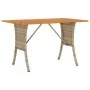 Sofá jardín de 3 plazas con cojín y mesa beige ratán sintético von , Outdoor-Sofas - Ref: Foro24-4103858, Preis: 281,05 €, Ra...