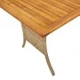 Sofá jardín de 3 plazas con cojín y mesa beige ratán sintético von , Outdoor-Sofas - Ref: Foro24-4103858, Preis: 281,05 €, Ra...