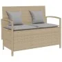 Banco de jardín con almacenaje y cojín beige ratán sintético von , Gartenbänke - Ref: Foro24-4104214, Preis: 232,38 €, Rabatt: %