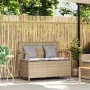 Banco de jardín con almacenaje y cojín beige ratán sintético von , Gartenbänke - Ref: Foro24-4104214, Preis: 232,38 €, Rabatt: %