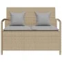 Banco de jardín con almacenaje y cojín beige ratán sintético von , Gartenbänke - Ref: Foro24-4104214, Preis: 232,38 €, Rabatt: %