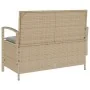 Banco de jardín con almacenaje y cojín beige ratán sintético von , Gartenbänke - Ref: Foro24-4104214, Preis: 232,38 €, Rabatt: %