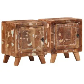 Mesilla de noche 2 uds 40x32x46 cm madera maciza reciclada by , Nightstands - Ref: Foro24-4104510, Price: 196,93 €, Discount: %