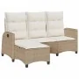 Sofá de jardín reclinable con cojines en forma de L beige by , Outdoor sofas - Ref: Foro24-4108242, Price: 354,58 €, Discount: %