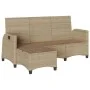 Sofá de jardín reclinable con cojines en forma de L beige by , Outdoor sofas - Ref: Foro24-4108242, Price: 354,58 €, Discount: %