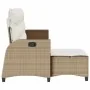 Sofá de jardín reclinable con cojines en forma de L beige by , Outdoor sofas - Ref: Foro24-4108242, Price: 354,58 €, Discount: %