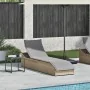 Tumbona plegable con cojín y espacio beige ratán sintético de , Tumbonas - Ref: Foro24-4104223, Precio: 247,76 €, Descuento: %