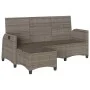 Sofá de jardín reclinable con cojines en forma de L gris by , Outdoor sofas - Ref: Foro24-4108240, Price: 390,82 €, Discount: %