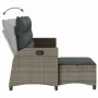 Sofá de jardín reclinable con cojines en forma de L gris by , Outdoor sofas - Ref: Foro24-4108240, Price: 390,82 €, Discount: %