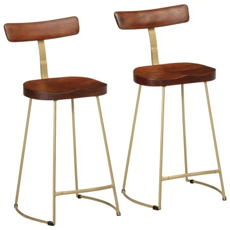 Taburetes de barra 2 uds 49x43x88 cm madera maciza de mango von , Küchenhocker - Ref: Foro24-4013519, Preis: 152,86 €, Rabatt: %
