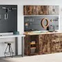 Armarios 2 uds para garaje madera ingeniería roble ahumado von , Armarios industriales - Ref: Foro24-3328273, Preis: 79,70 €,...
