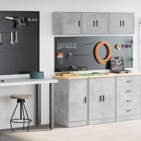 Armarios 2 uds para garaje madera de ingeniería ris hormigón by , Armarios industriales - Ref: Foro24-3328299, Price: 84,48 €...