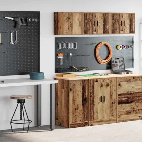Armarios 2 uds para garaje madera ingeniería antigua madera de , Armarios industriales - Ref: Foro24-3328303, Precio: 86,78 €...