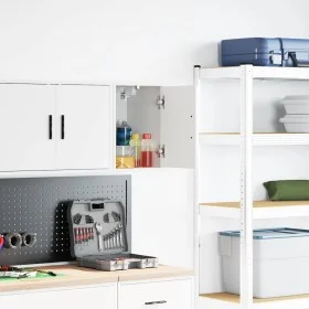 Armario de pared para garaje madera de ingeniería blanco de , Armarios industriales - Ref: Foro24-860607, Precio: 26,08 €, De...