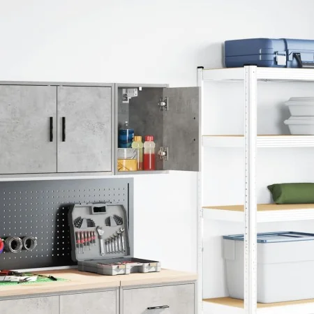 Armario de pared para garaje madera de ingeniería gris hormigón von , Armarios industriales - Ref: Foro24-860613, Preis: 29,0...
