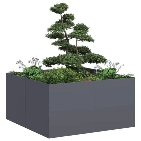 Jardinera de acero laminado en frío antracita 80x80x40 cm by , Pots and planters - Ref: Foro24-860740, Price: 79,39 €, Discou...