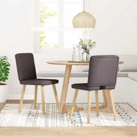 Sillas de comedor 2 unidades tela marrón oscuro von , Essstühle - Ref: Foro24-4101201, Preis: 101,95 €, Rabatt: %