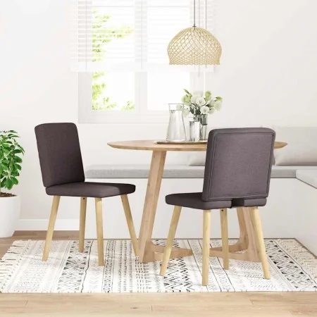 Sillas de comedor 2 unidades tela marrón oscuro by , dining chairs - Ref: Foro24-4101201, Price: 101,95 €, Discount: %