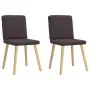 Sillas de comedor 2 unidades tela marrón oscuro by , dining chairs - Ref: Foro24-4101201, Price: 101,95 €, Discount: %