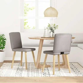 Sillas de comedor 2 unidades tela gris taupé de , Sillas de comedor - Ref: Foro24-4101203, Precio: 101,95 €, Descuento: %