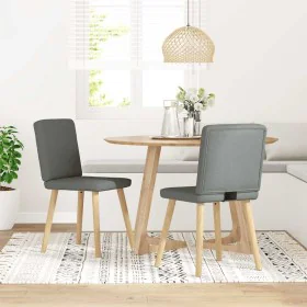 Sillas de comedor 2 unidades tela gris oscuro by , dining chairs - Ref: Foro24-4101198, Price: 101,95 €, Discount: %